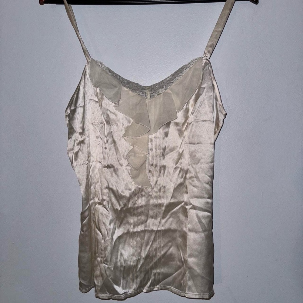 White House black market silk top size large